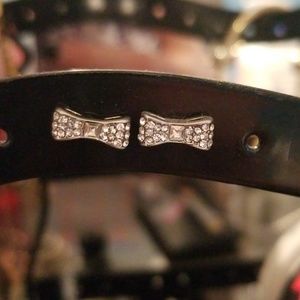 Kate spade bow silver bow earrings